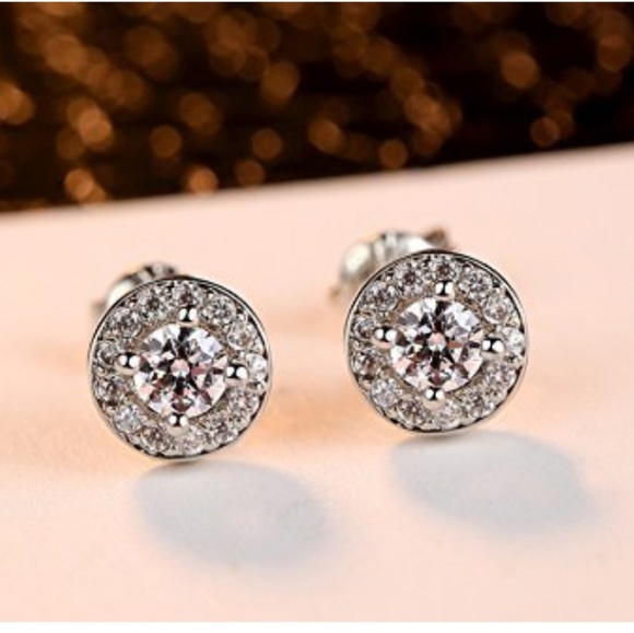 Sterling silver and crystal necklace and earrings - Picture 3 of 3